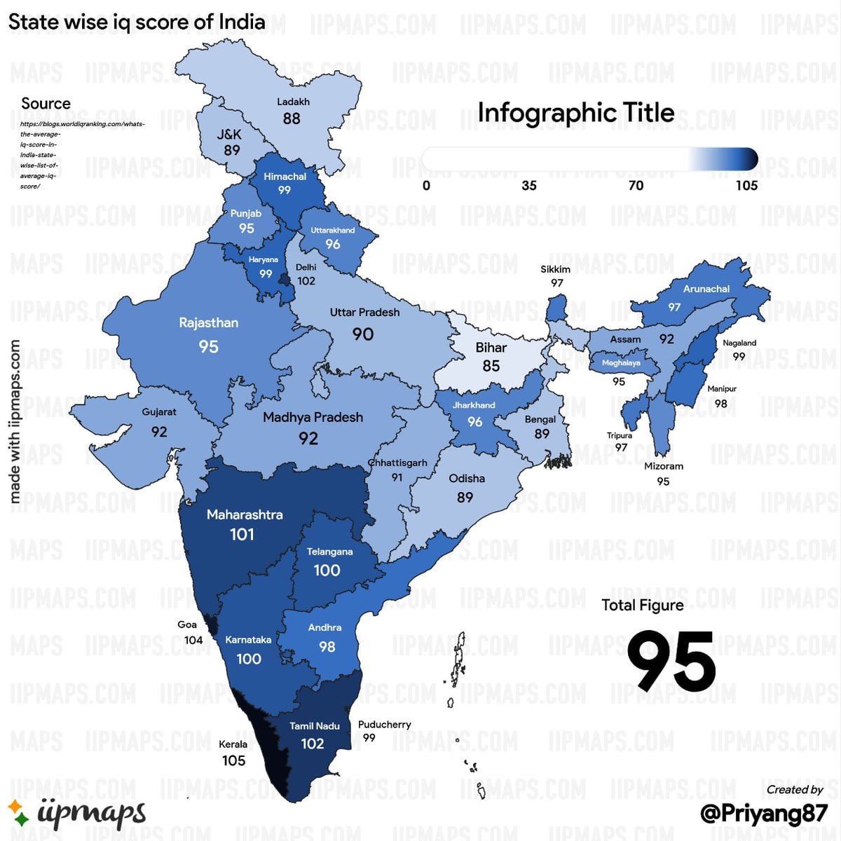 Average iq map of india by states v0 xdxf945yca8g1