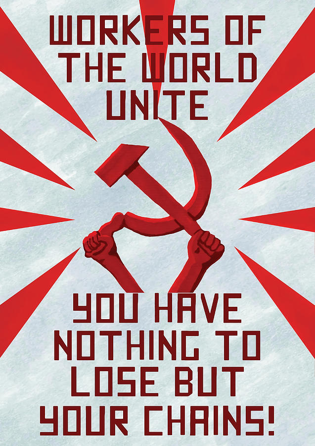 Communist propaganda poster aesthetic brown hughes 1015507943