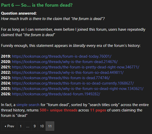 Is forum over