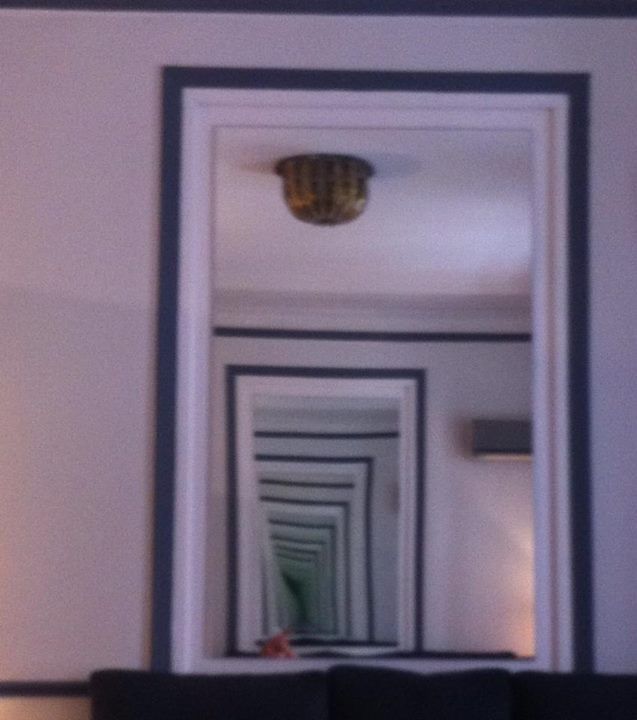 Mirrors facing each other