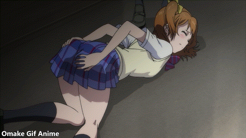 Omake Gif Anime   Love Live   Episode 13 END   Honoka Ouch