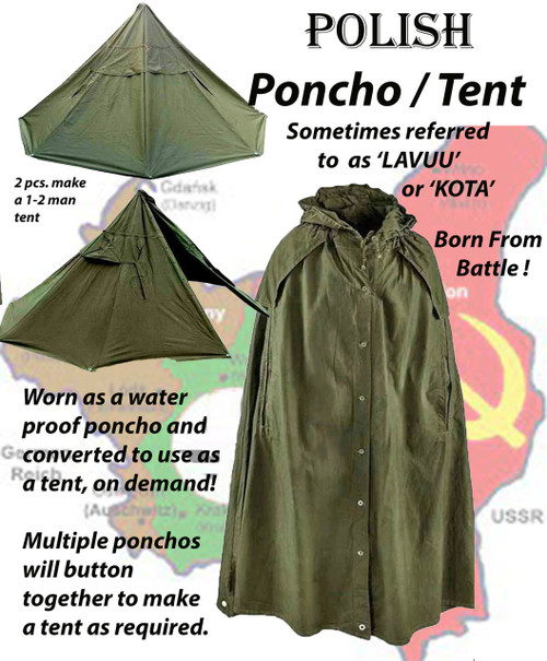 Poncho tent polish  59156  11418
