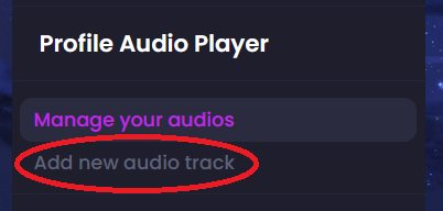 Add new audio track Add new audio track