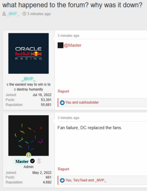 Fan failure Fan failure